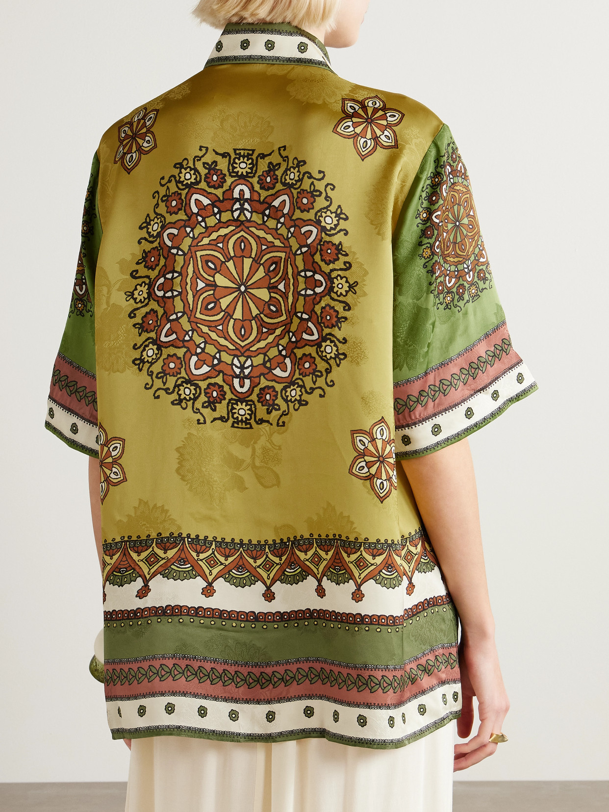 Alémais - Contina Printed Satin-Jacquard Shirt