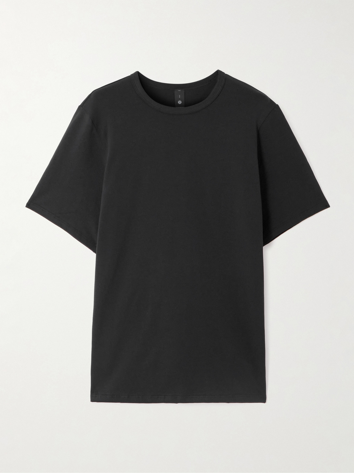 Lululemon Classic-fit Organic Cotton-blend T-shirt In Black