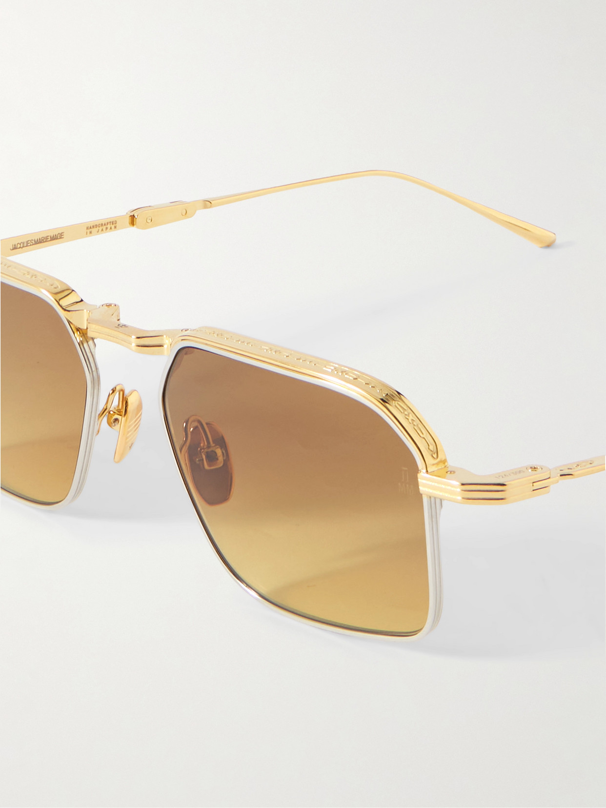 Jacques Marie Mage Koenig Square-frame Gold-tone Sunglasses In Gold