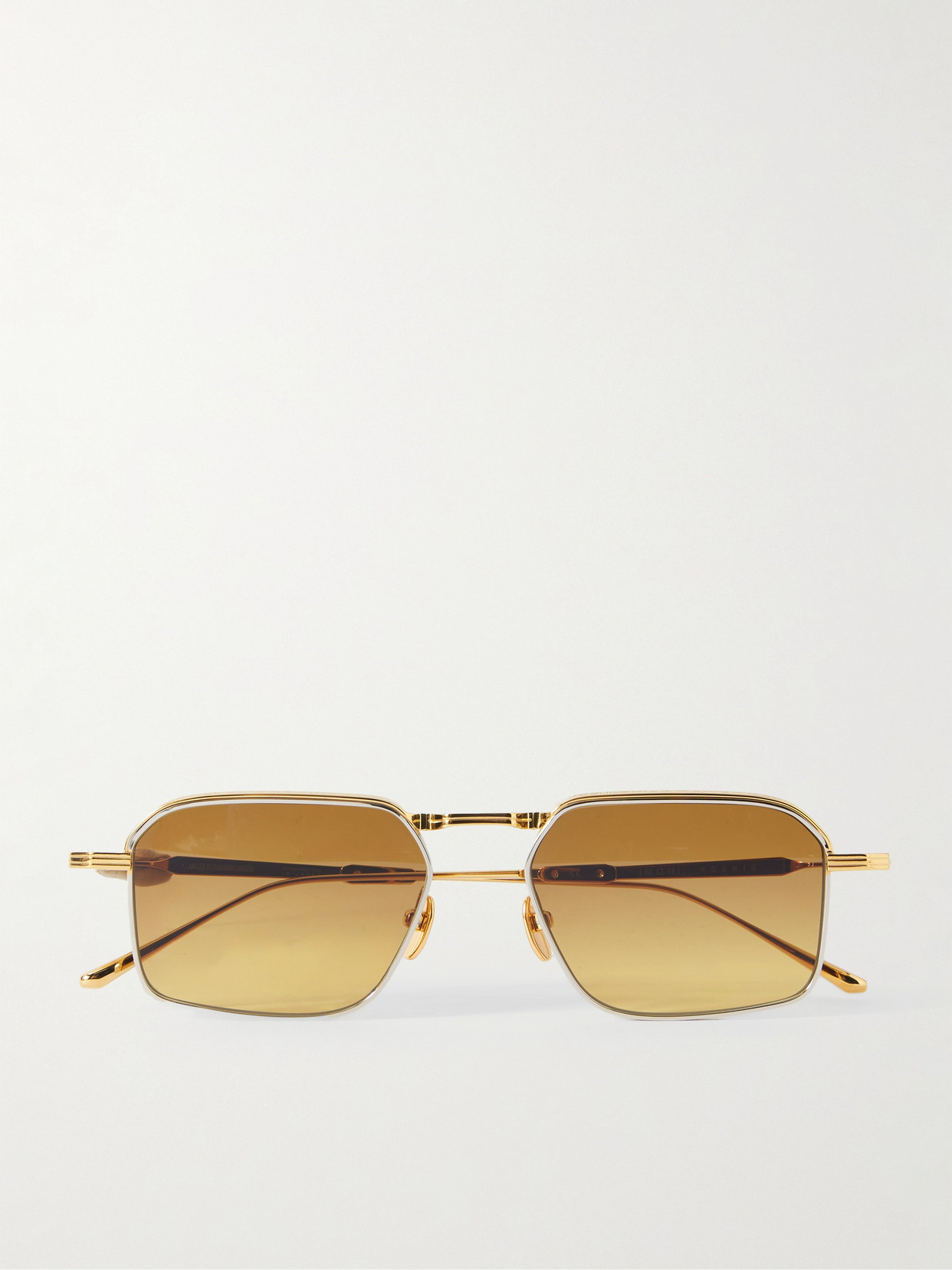 Jacques Marie Mage Koenig Square-frame Gold-tone Sunglasses