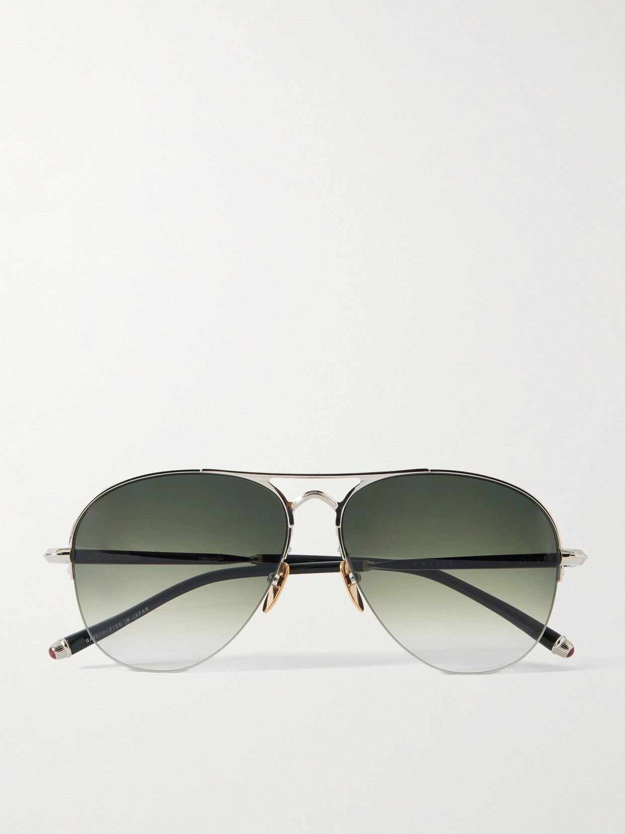 Jacques Marie Mage Amelia Aviator-style Titanium Sunglasses In Gray
