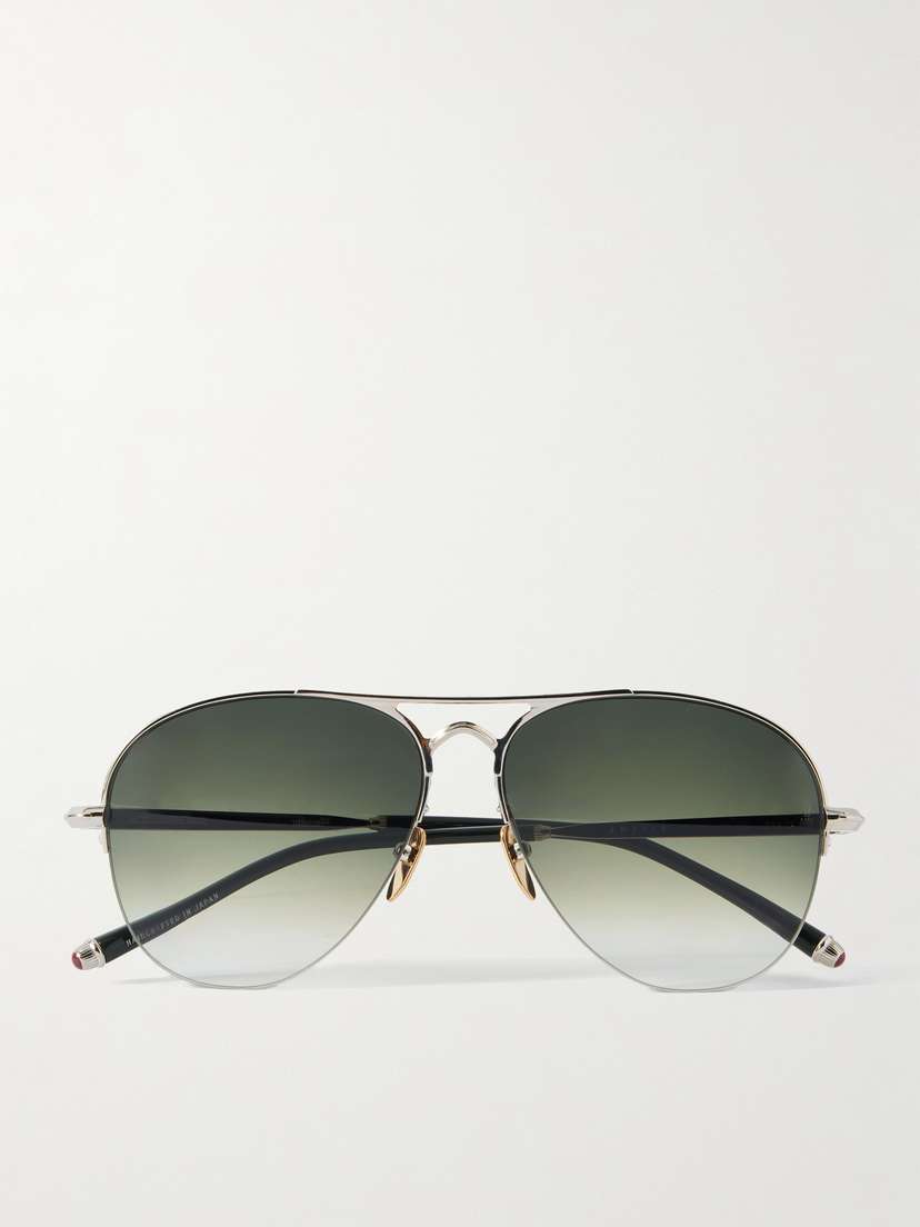 Jacques Marie Mage Amelia Aviator-style Titanium Sunglasses