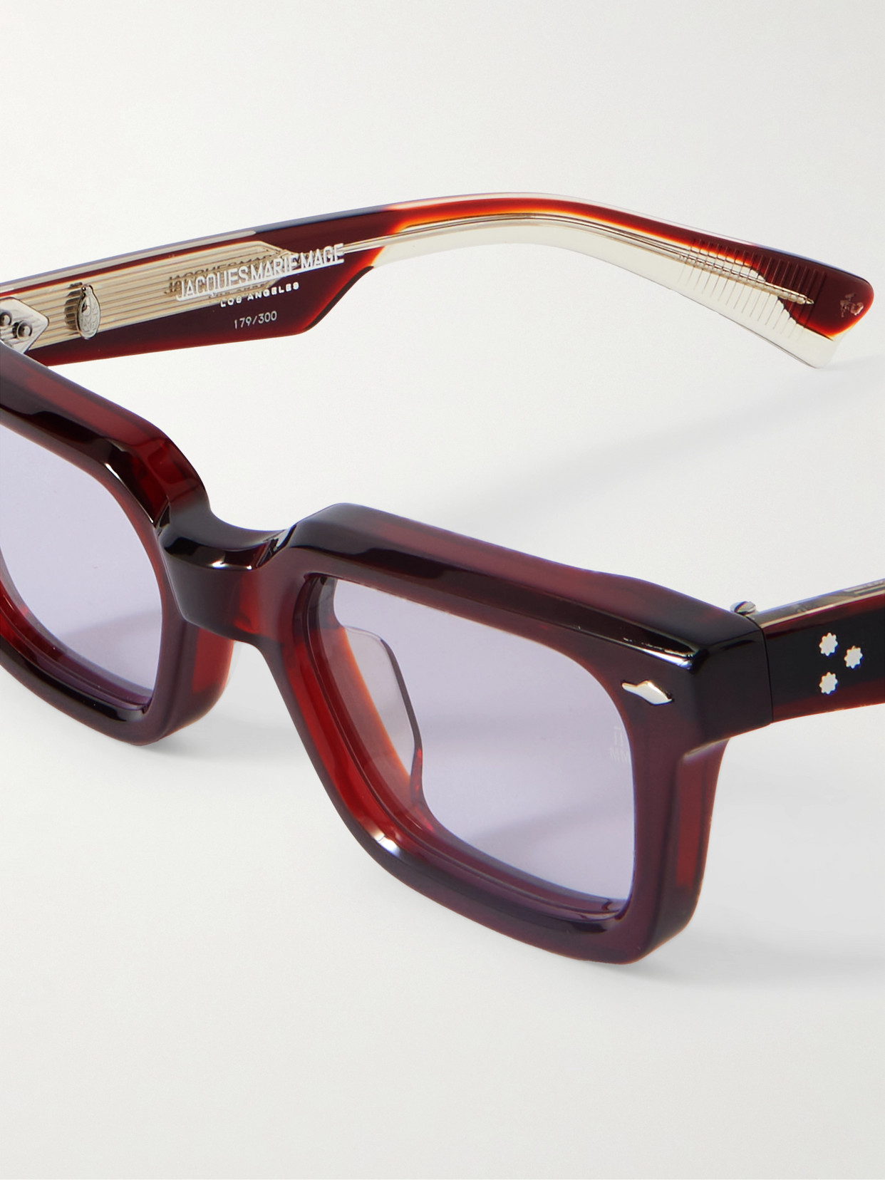 Jacques Marie Mage Casablanca D-frame Acetate Optical Glasses In Burgundy