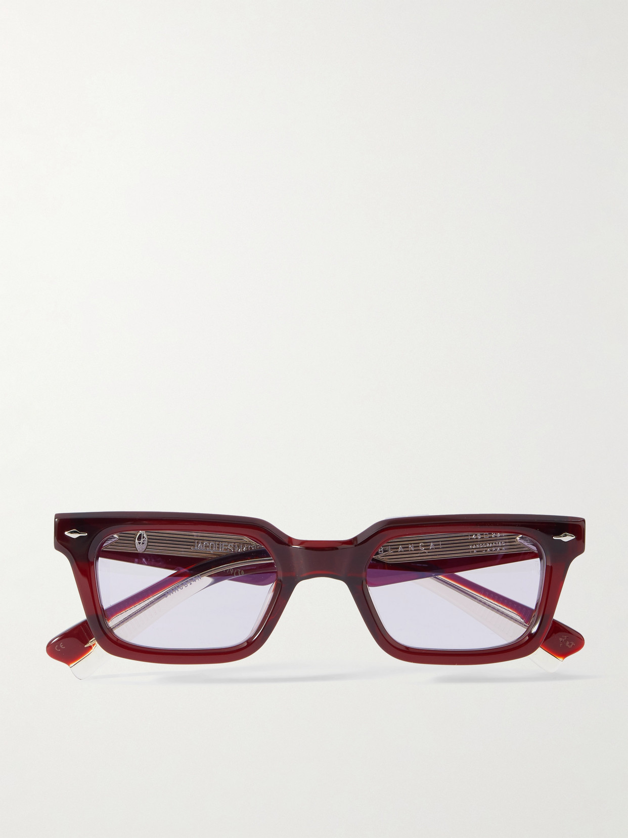 Jacques Marie Mage Casablanca D-frame Acetate Optical Glasses In Burgundy