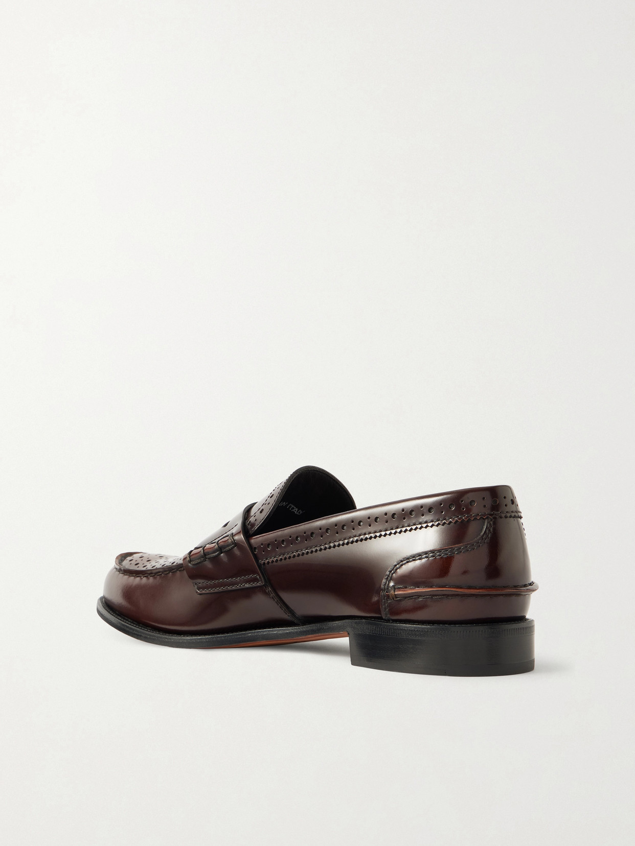 Robin Glossed-Leather Penny Loafers