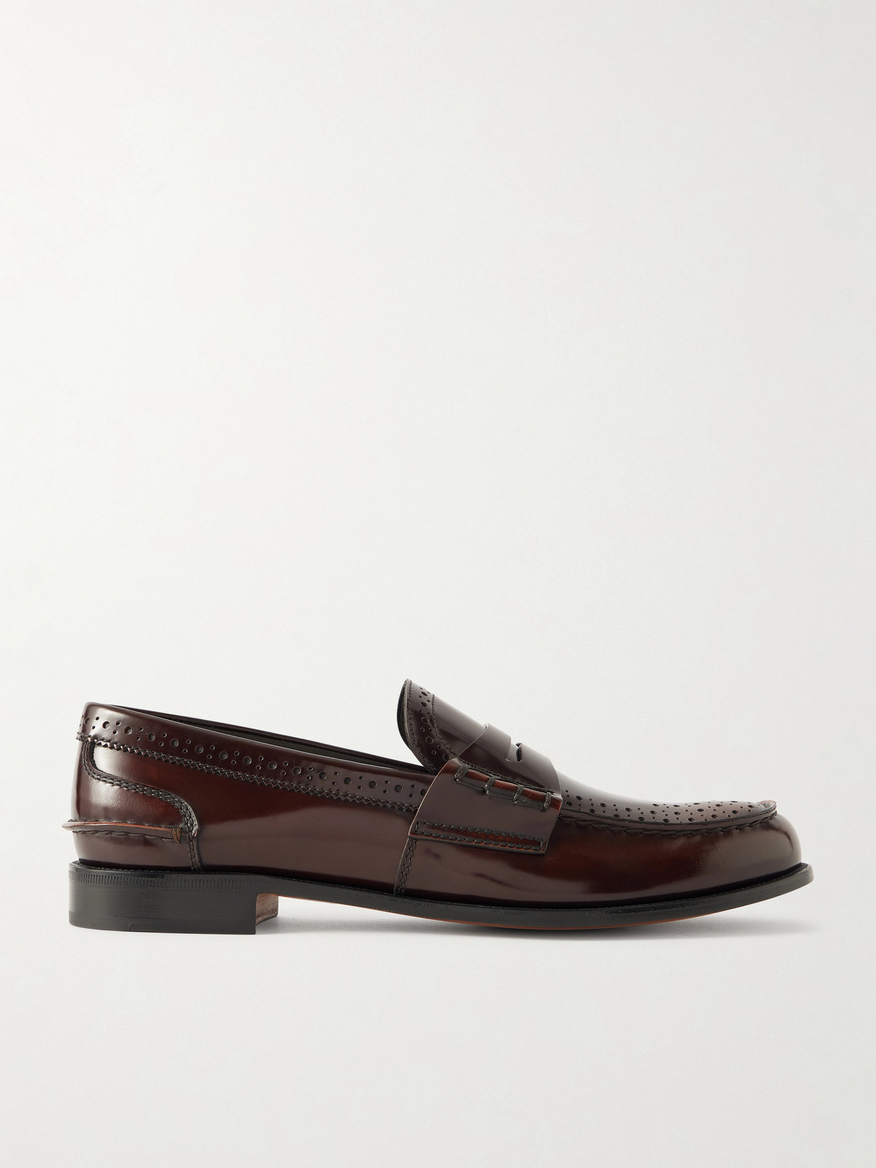 Church's Robin Glossed-leather Penny Loafers In Brown