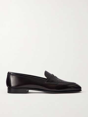CHURCH'S Onyx perforated leather loafers
