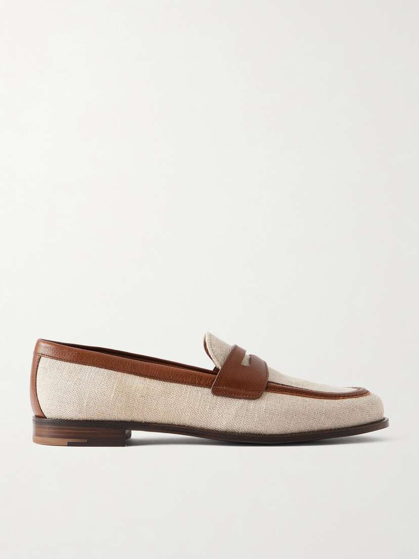 Church's Heswall 2 Leather-trimmed Canvas Penny Loafers