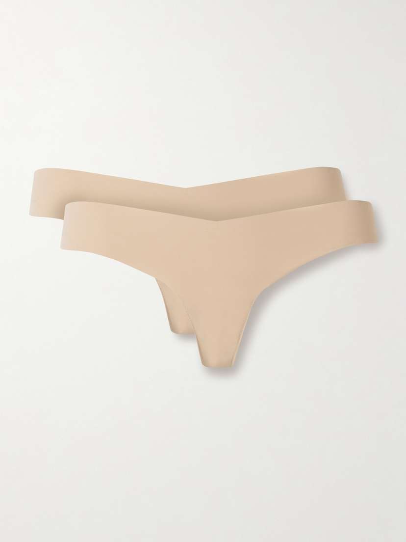 Commando Set Of Three Stretch-jersey Thongs