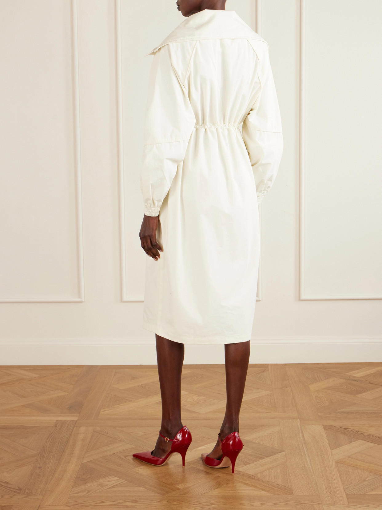 Ruff Rider Embroidered Cotton Coat
