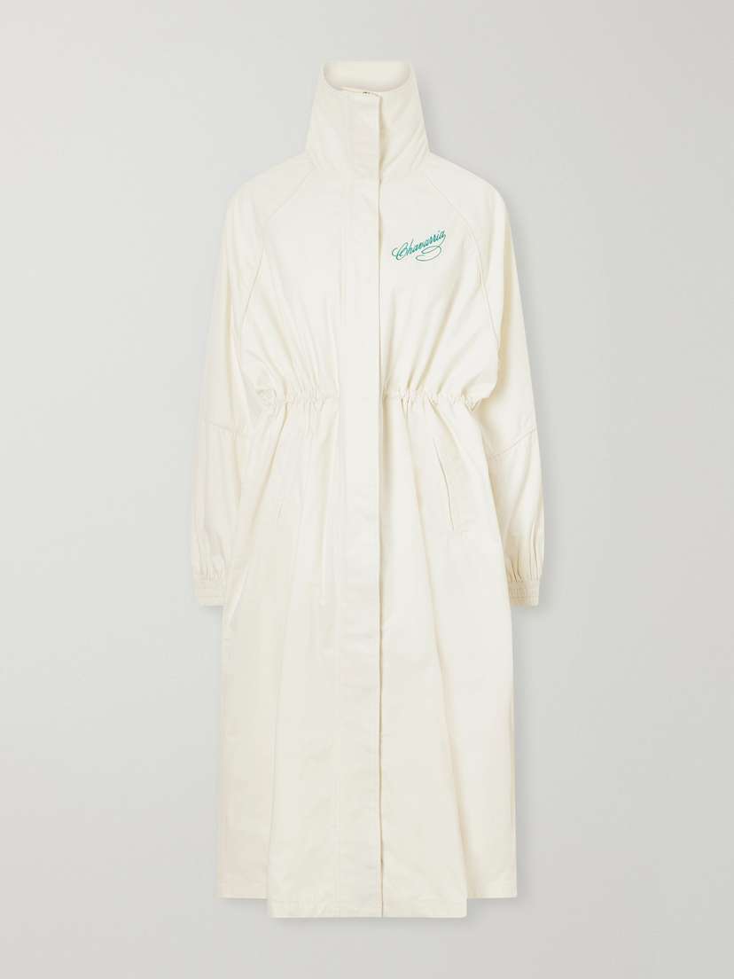 Willy Chavarria Ruff Rider Embroidered Cotton Coat