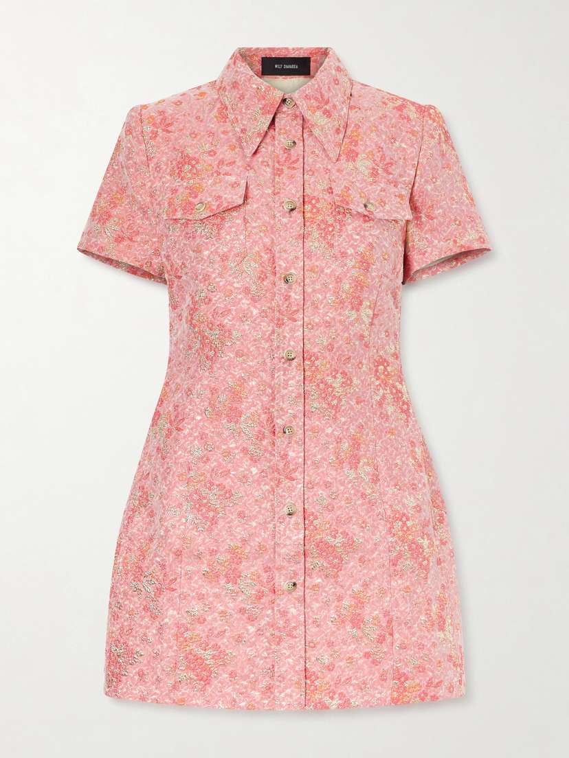 Willy Chavarria Chavela Cotton-blend Cloqué Mini Dress