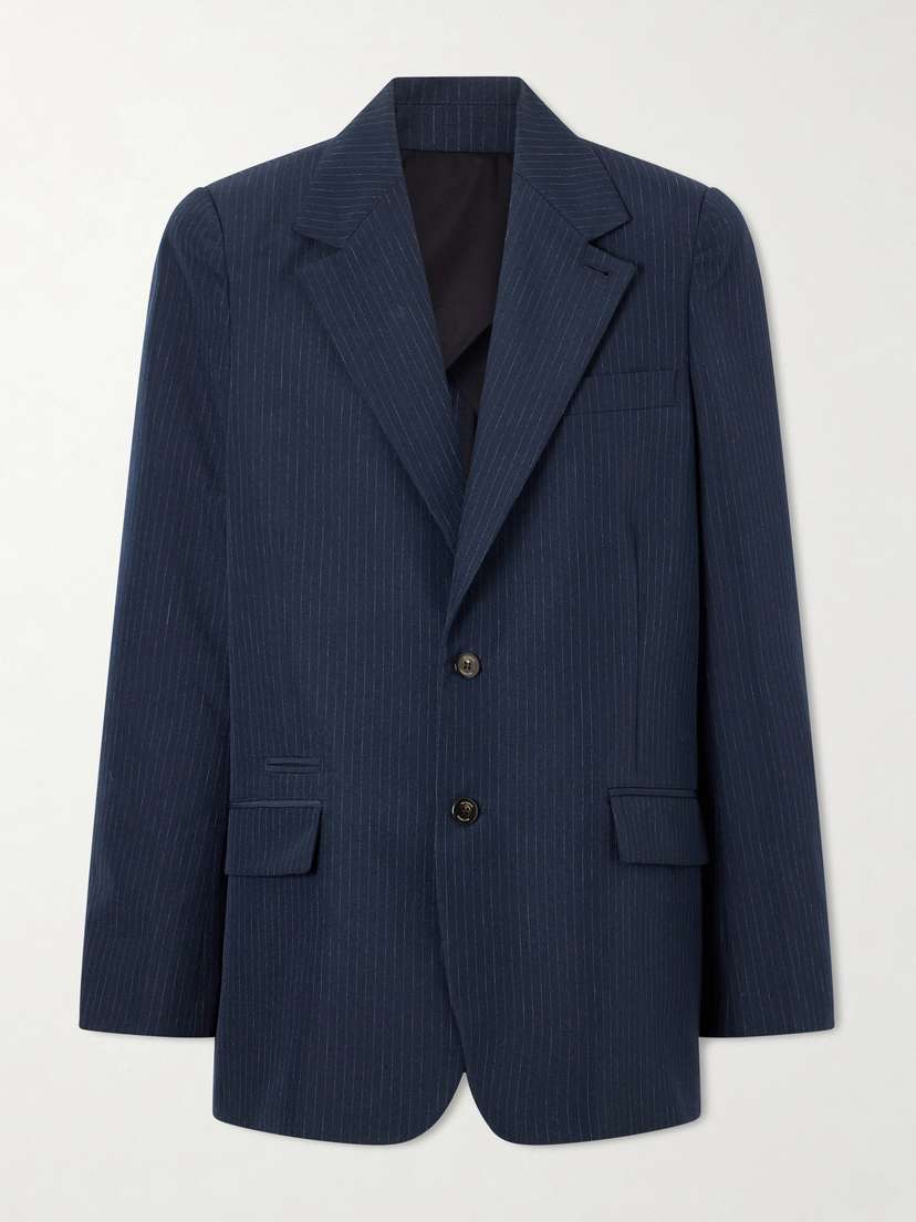 Willy Chavarria Chuco Pinstriped Woven Blazer