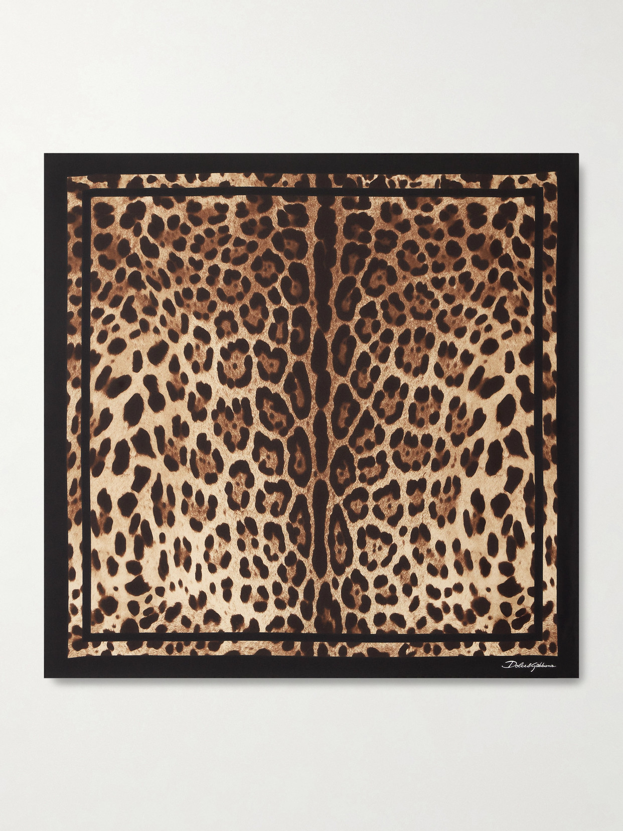 Dolce & Gabbana Women Leopard Print Silk Twill Scarf In Multi