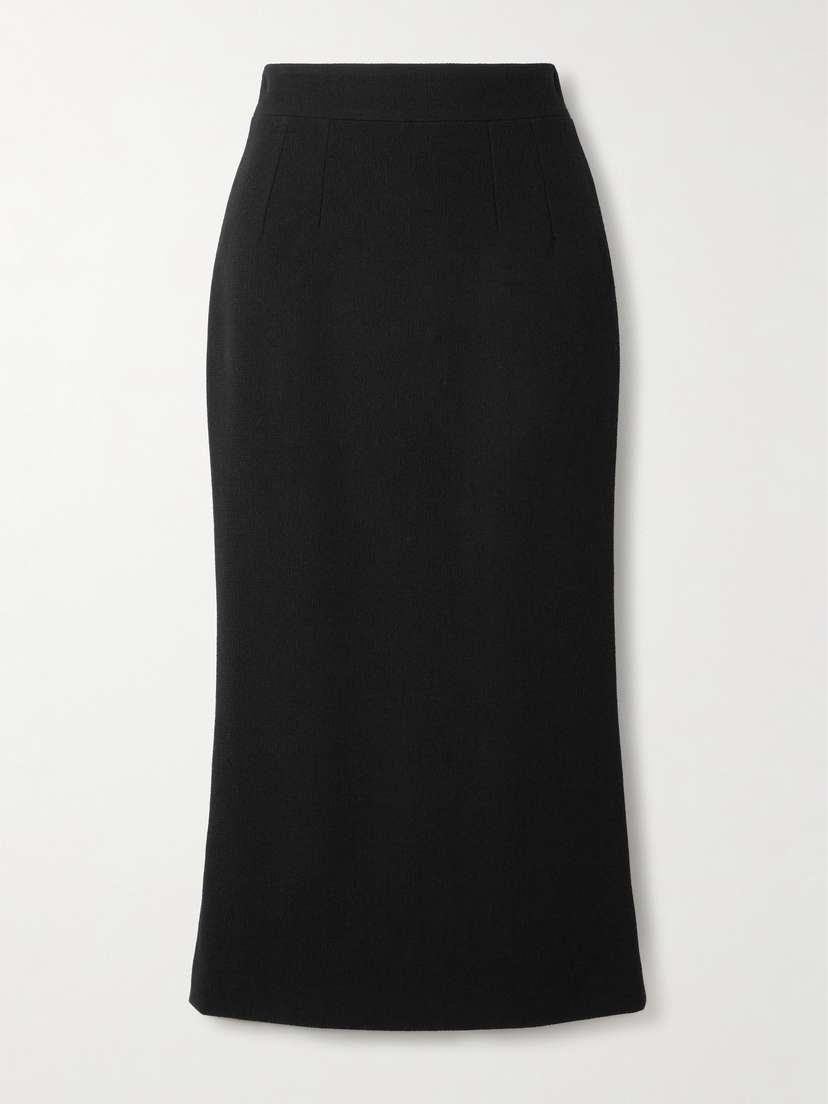 Dolce & Gabbana Textured-wool Midi Skirt