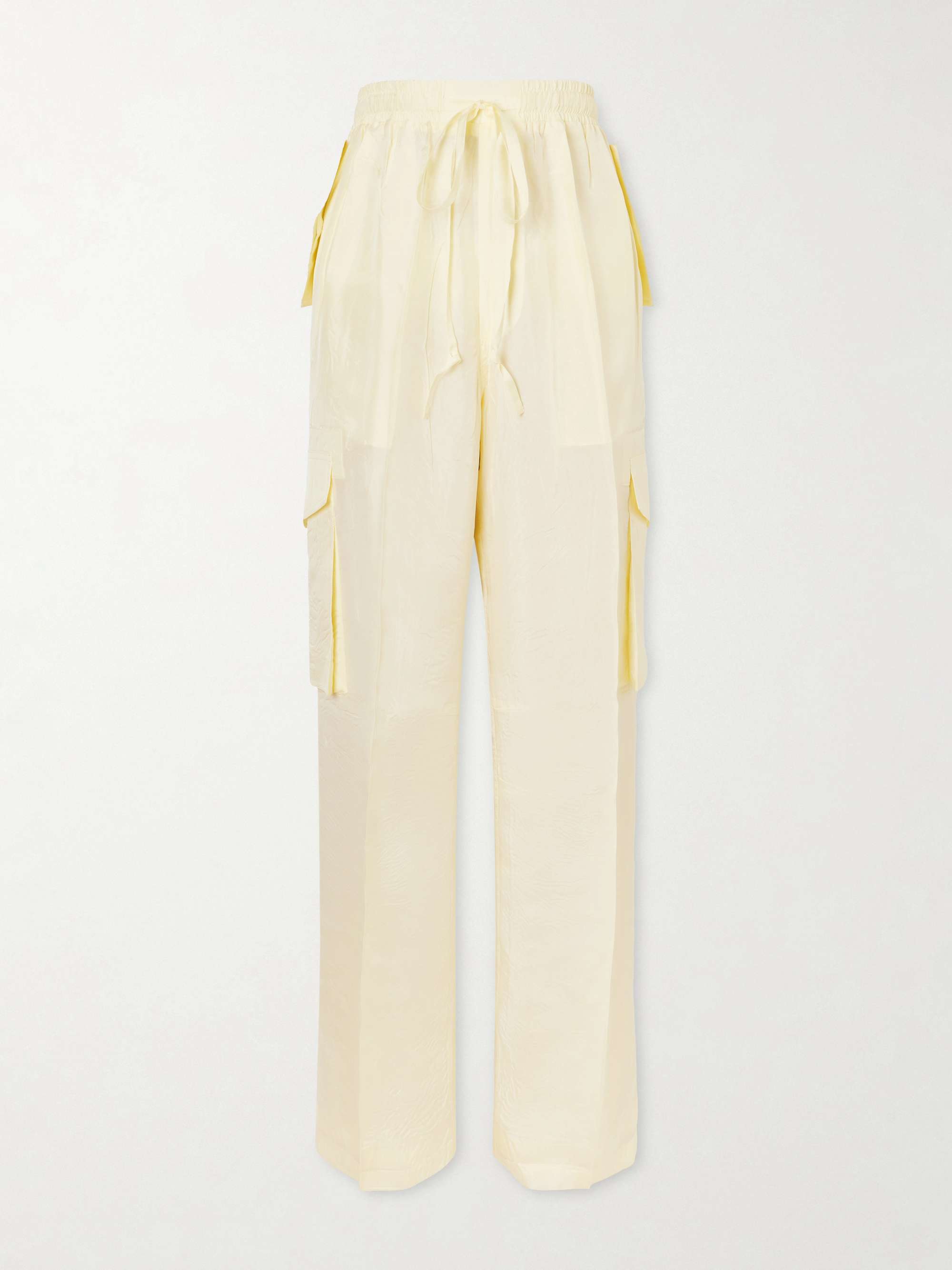 Phoebe Philo Silk wide-leg cargo pants