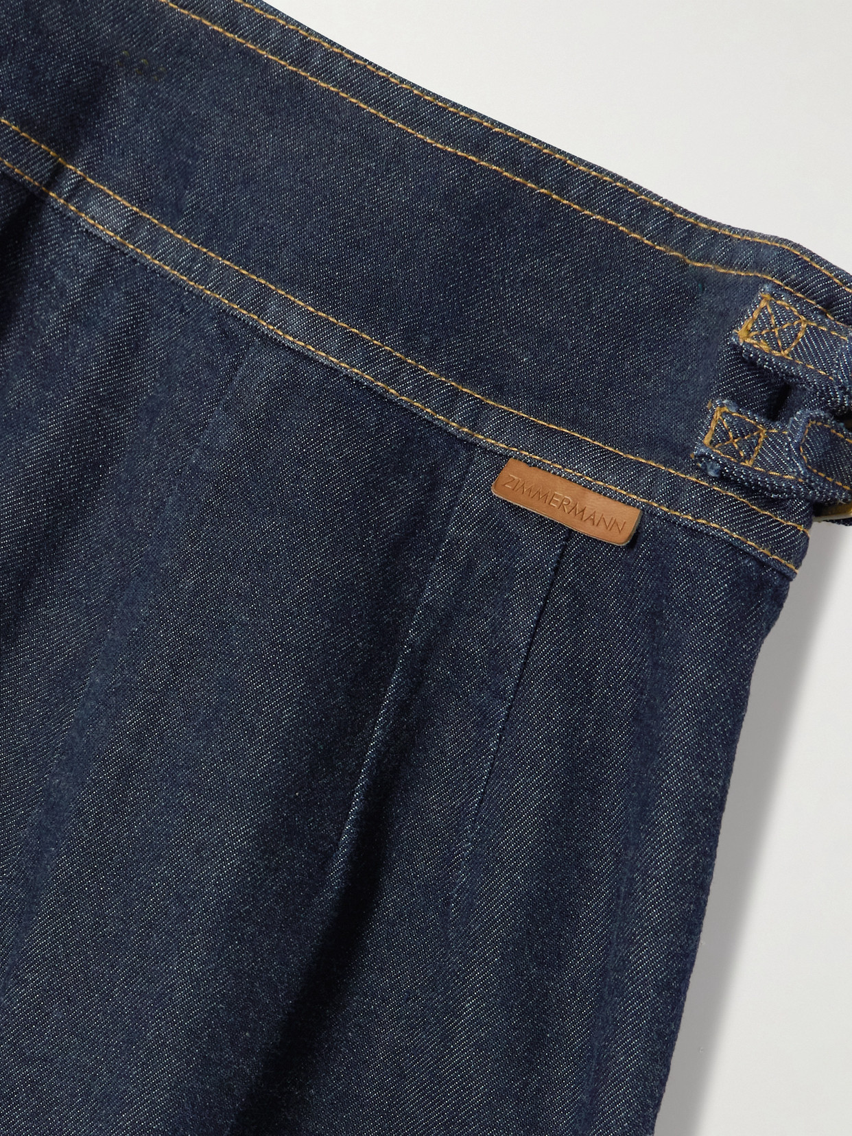 Zimmermann Rebellion High-rise Wide-leg Jeans In Blue