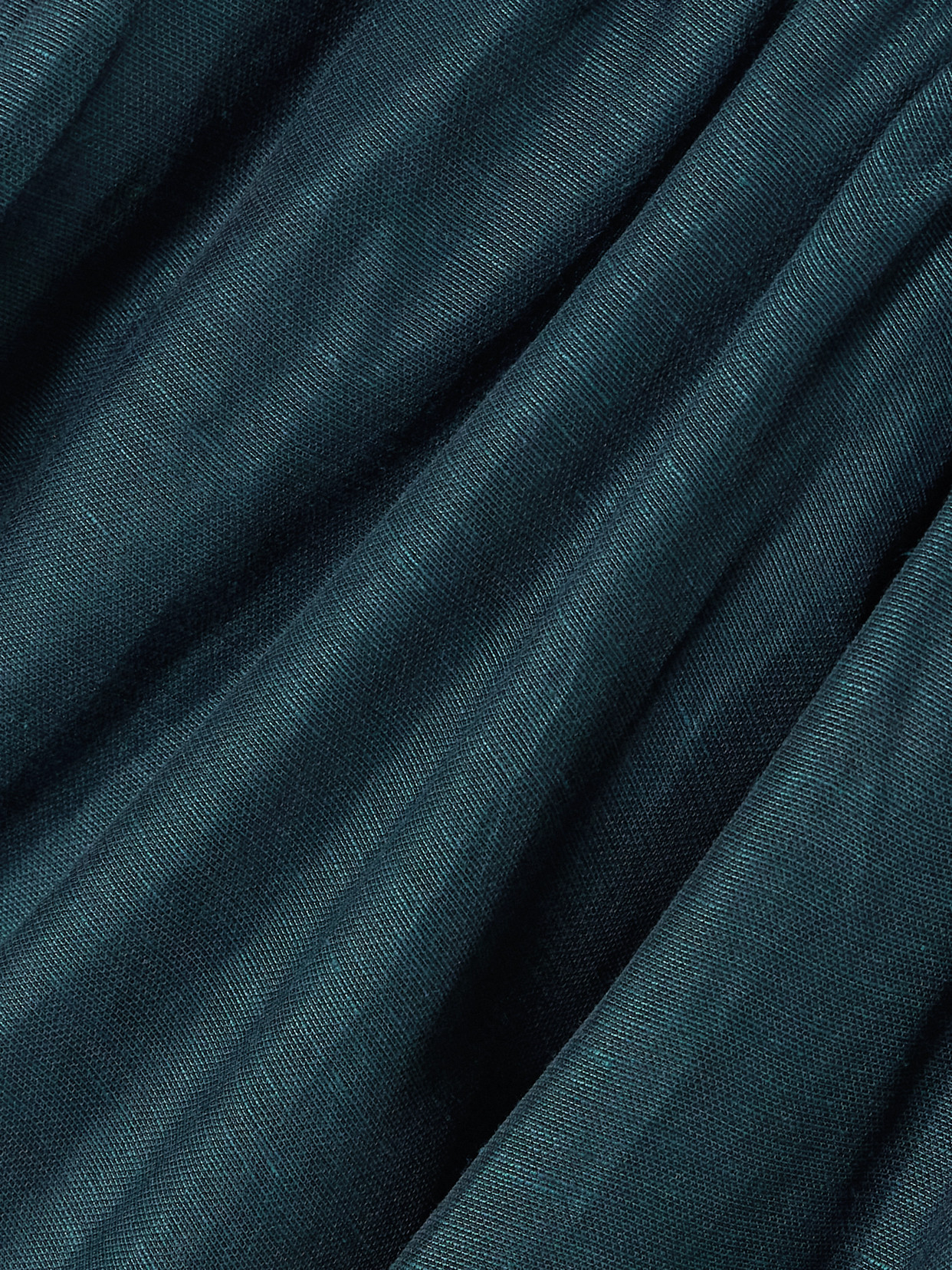 Zimmermann Rebellion Linen And Silk-blend Bustier Midi Dress In Blue