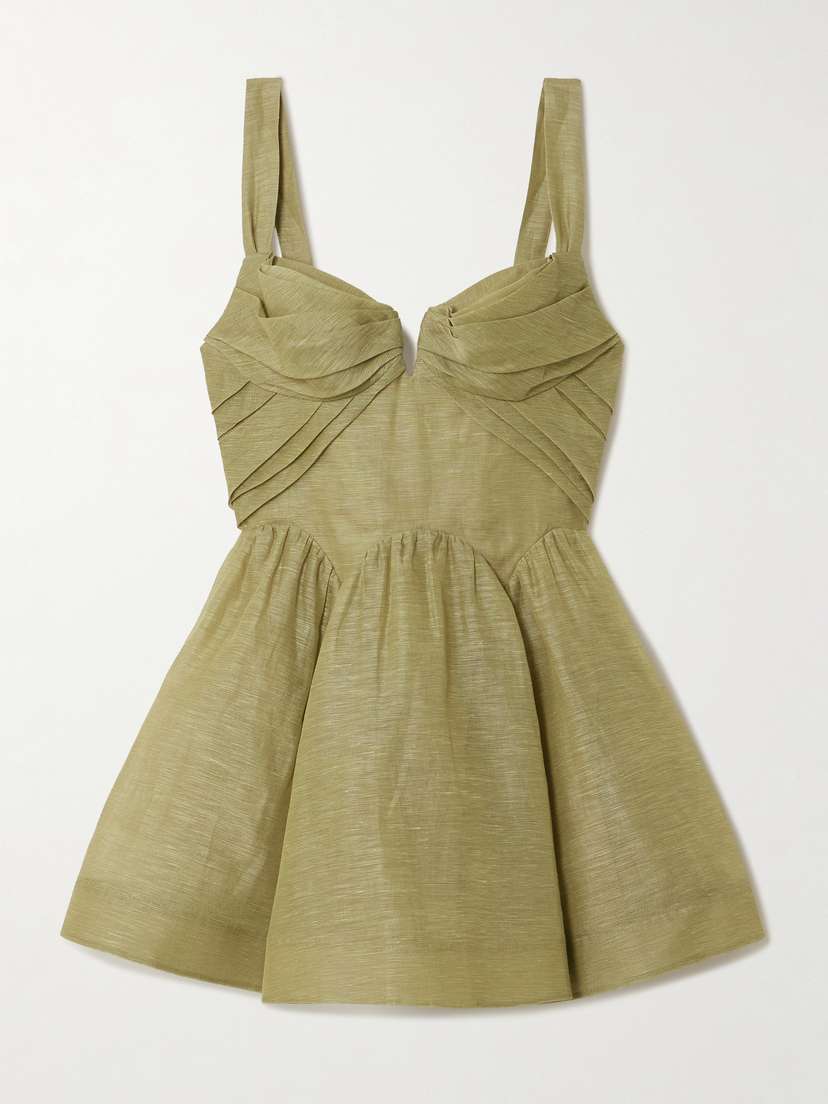 Zimmermann Rebellion Linen And Silk-blend Mini Dress