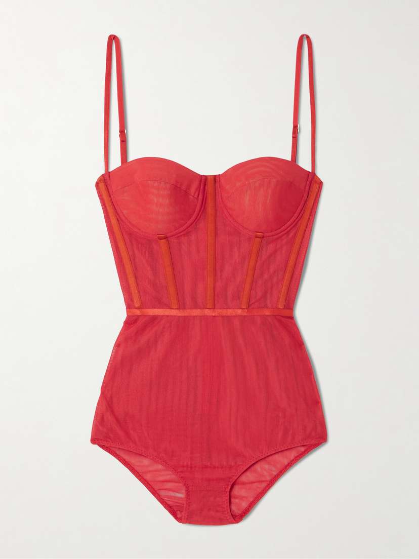 Zimmermann Rebellion Mesh Corset Bodysuit