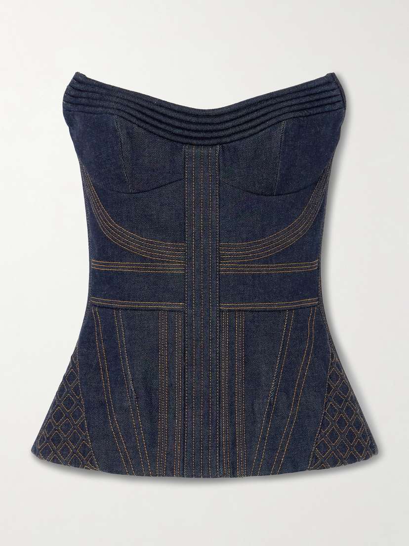 Zimmermann Denim Corset Top