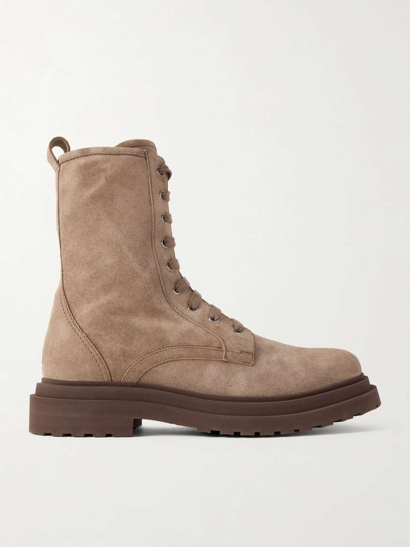 Brunello Cucinelli Suede Lace-up Boots