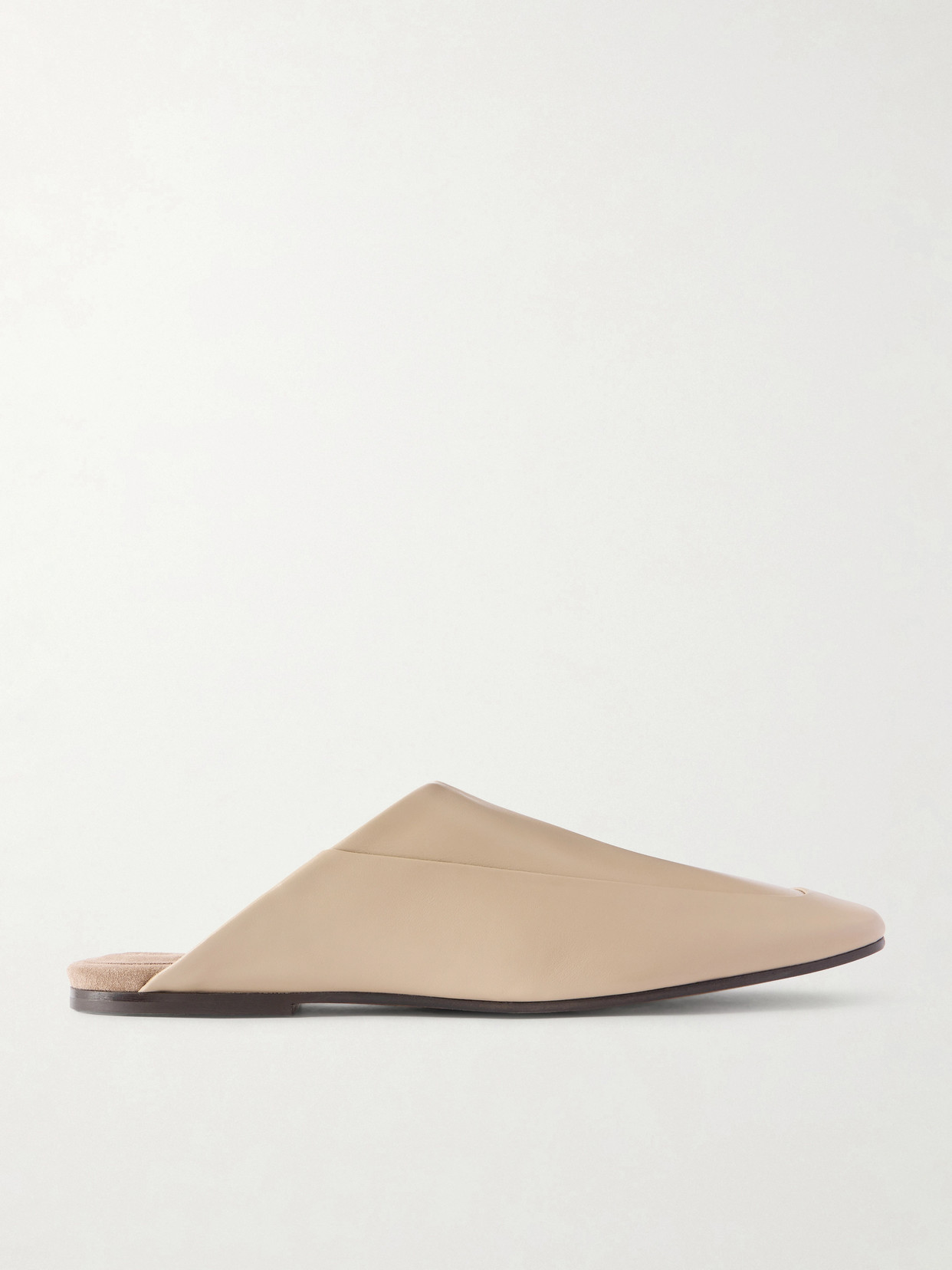 Brunello Cucinelli Leather Mules In Brown