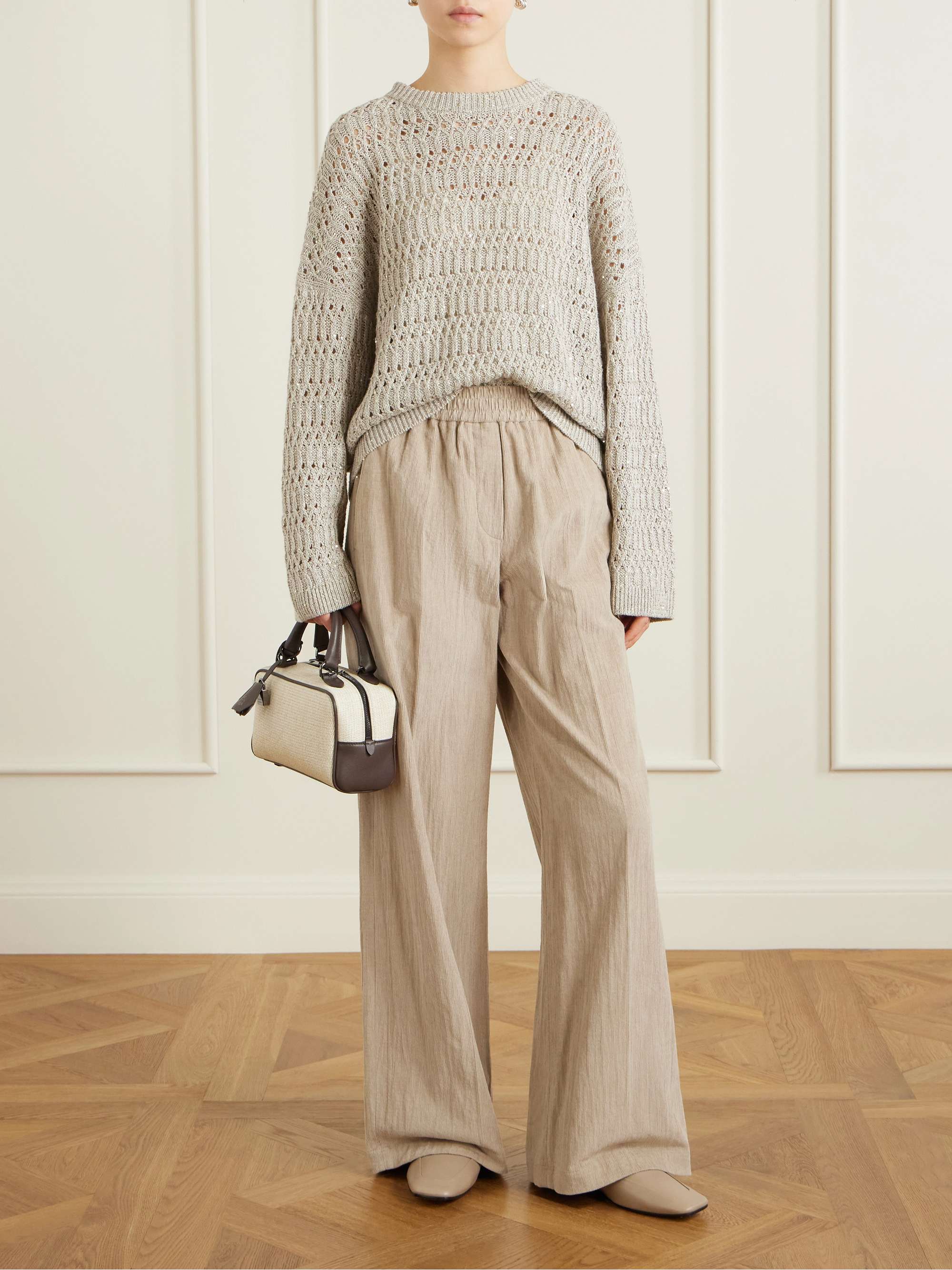BRUNELLO CUCINELLI Leather slip-ons | NET-A-PORTER