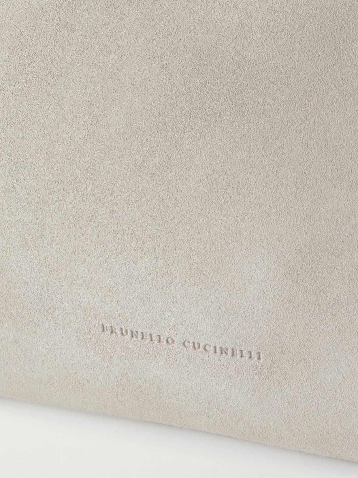 Leather-Trimmed Suede Tote