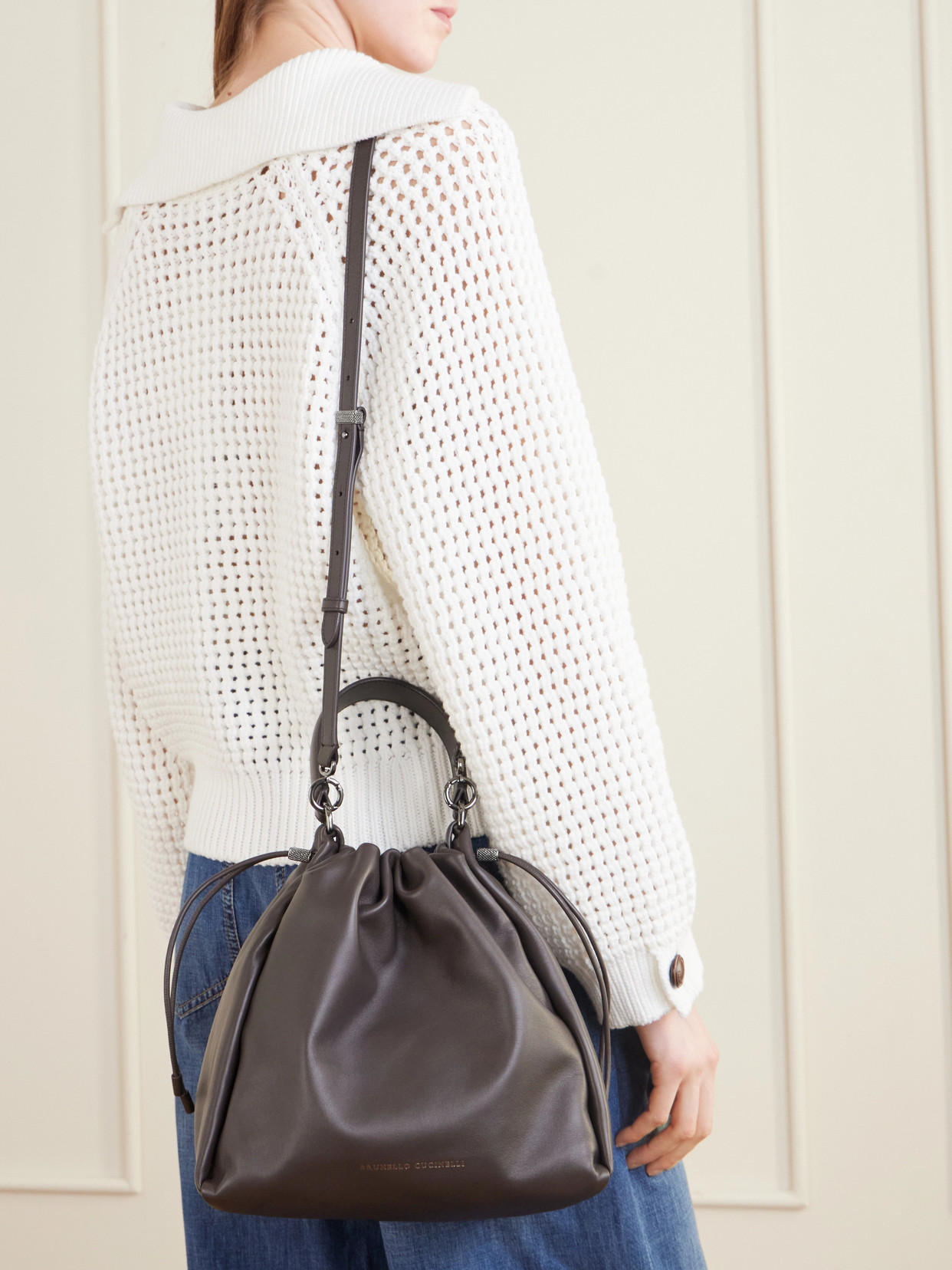 Bead-Embellished Tote Bag
