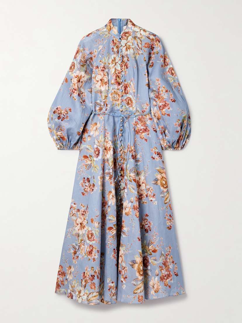 Zimmermann Awaken Floral-print Linen Maxi Dress