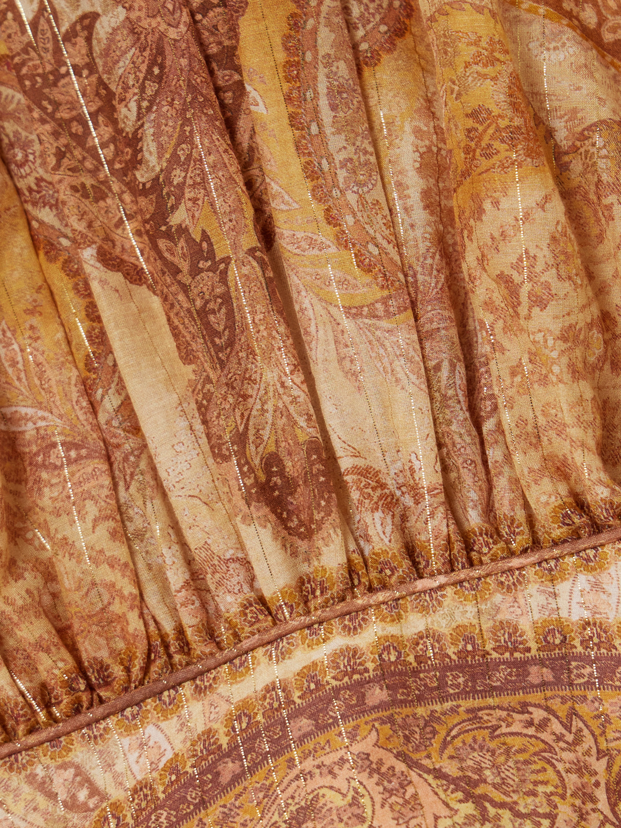 Zimmermann Wanderlust Cropped Printed Cotton-blend Voile Top In Yellow