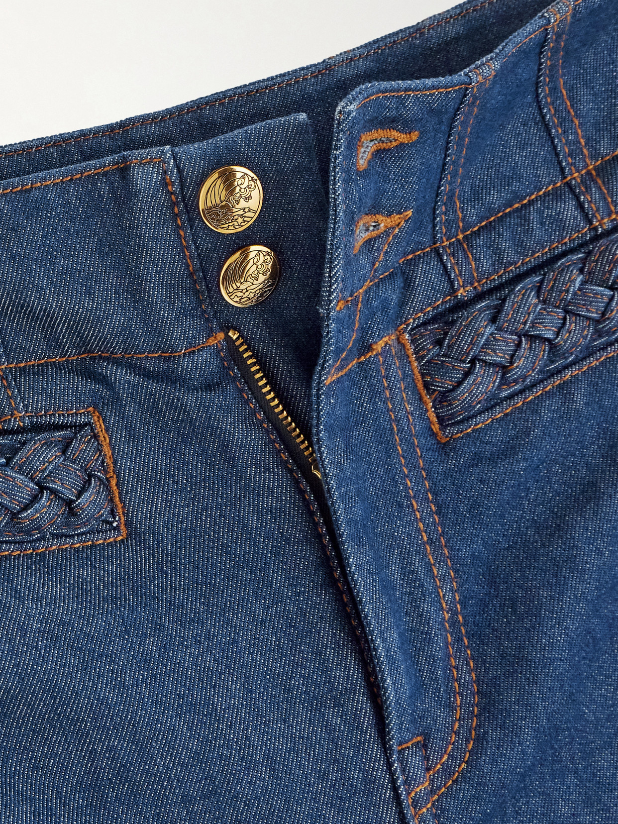Zimmermann Awaken High-rise Cropped Flared Jeans In Blue