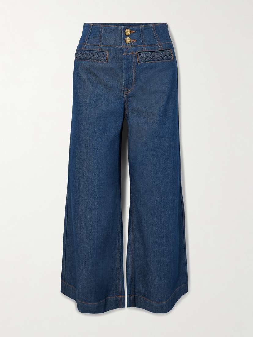 Zimmermann Awaken High-rise Cropped Flared Jeans