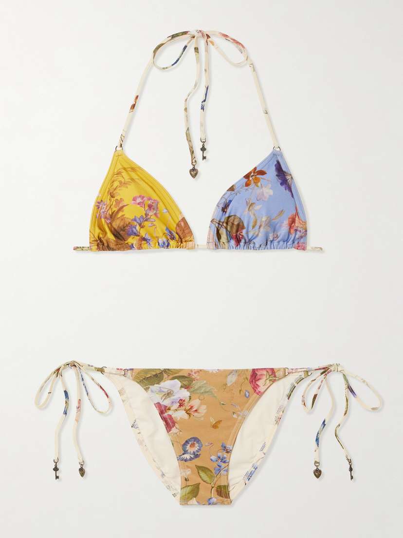 Zimmermann Patience Printed Triangle Bikini