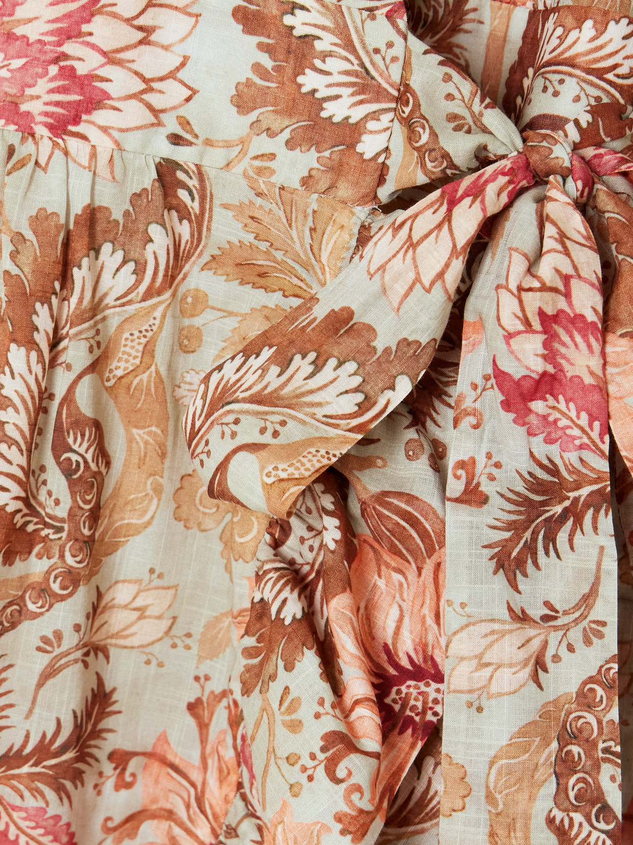 Zimmermann Daylight Ruffled Printed Cotton Mini Wrap Dress In Multi