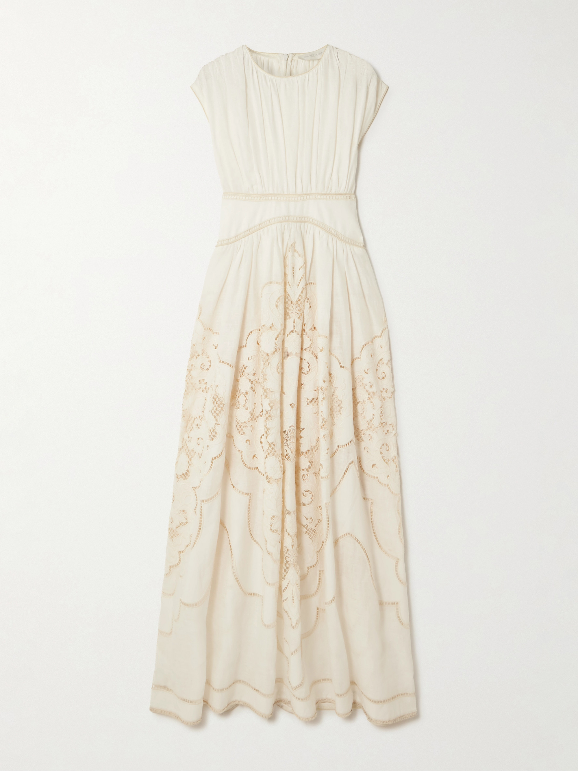 Zimmermann Daylight broderie anglaise linen midi dress