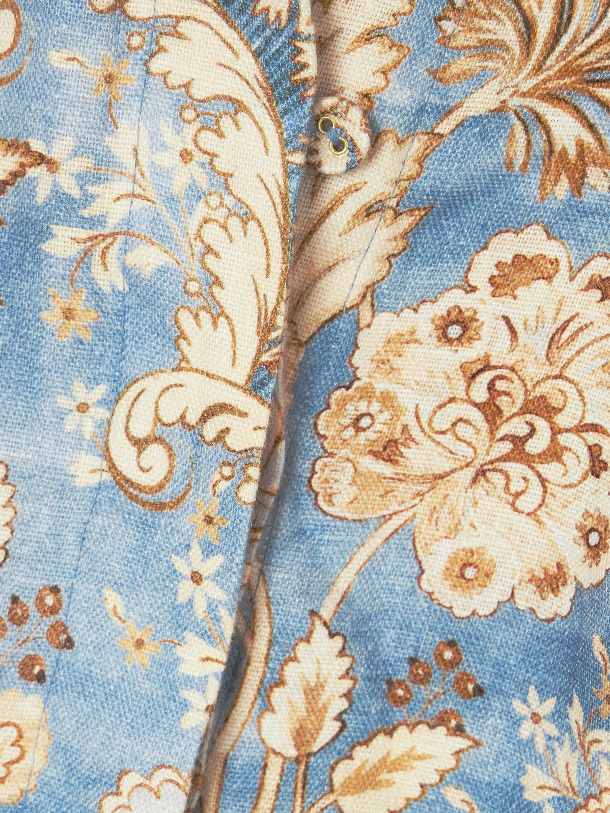 Zimmermann Daylight Belted Printed Linen Halterneck Playsuit In Multi