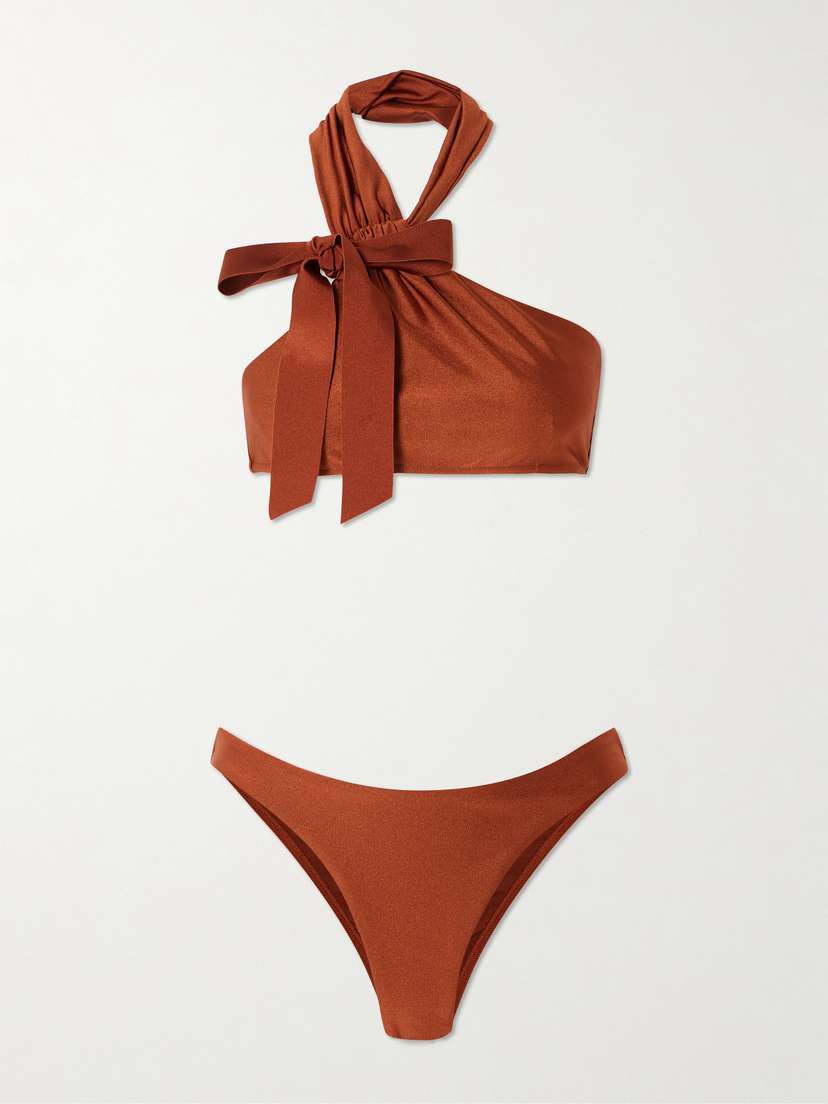 Zimmermann Awaken Bow-detailed Halterneck Bikini
