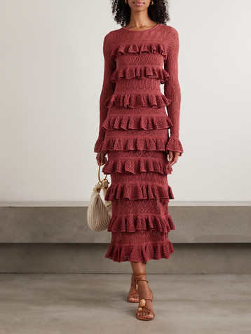 zimmermann crush scalloped midi dress Zimmermann Crush Scalloped Shift Dress