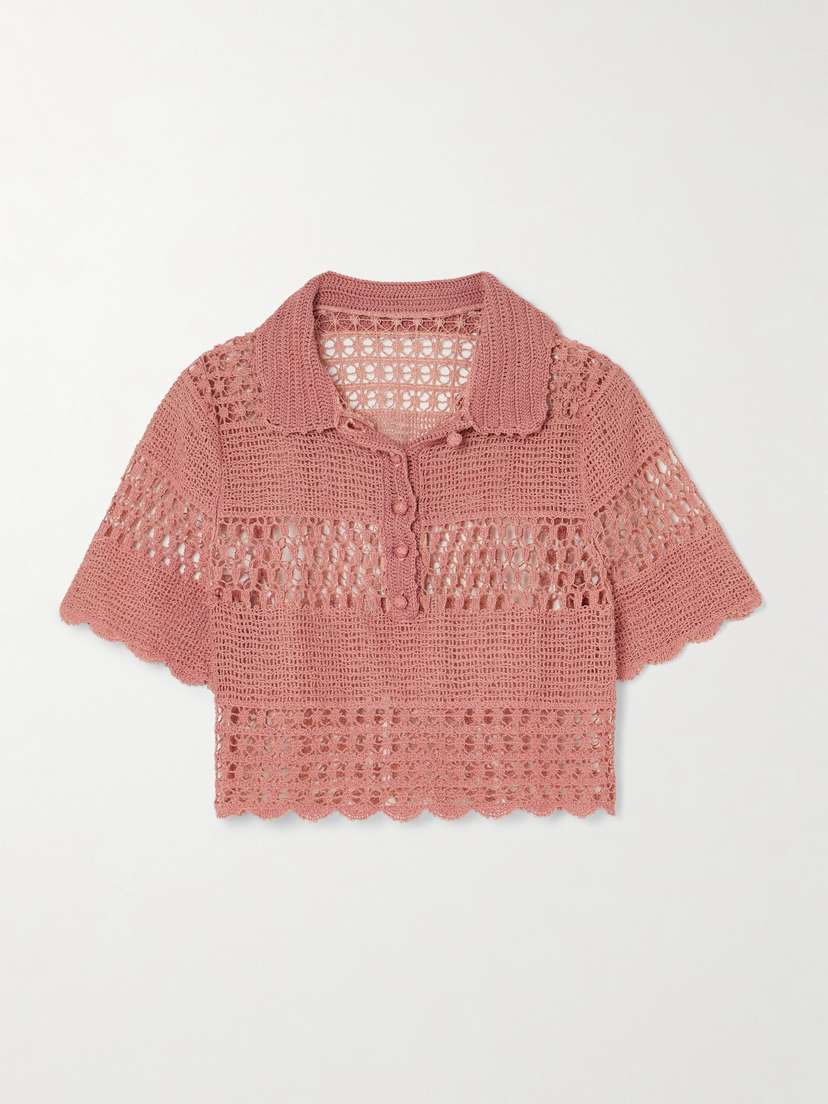 Zimmermann Wanderlust Sun Crocheted Cotton-blend Top