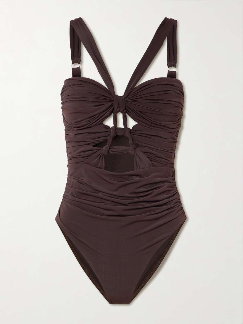 Zimmermann Daylight Cutout Ruched Swimsuit
