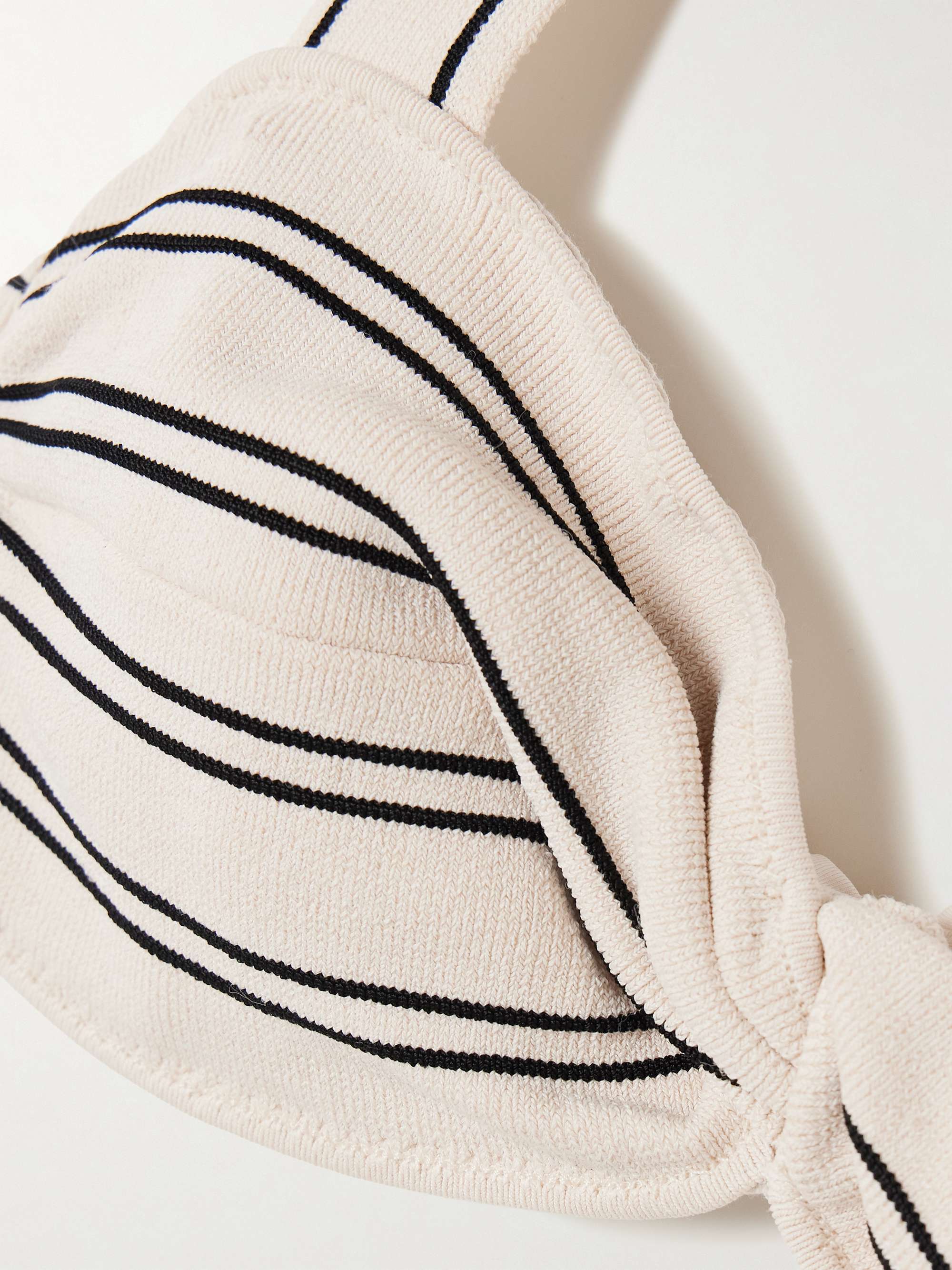 ZIMMERMANN Daylight twist-front striped ribbed stretch-modal