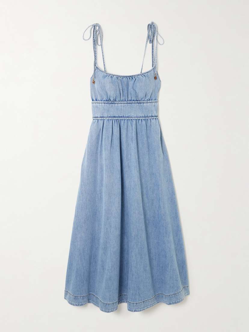 Zimmermann Wanderlust Denim Midi Dress