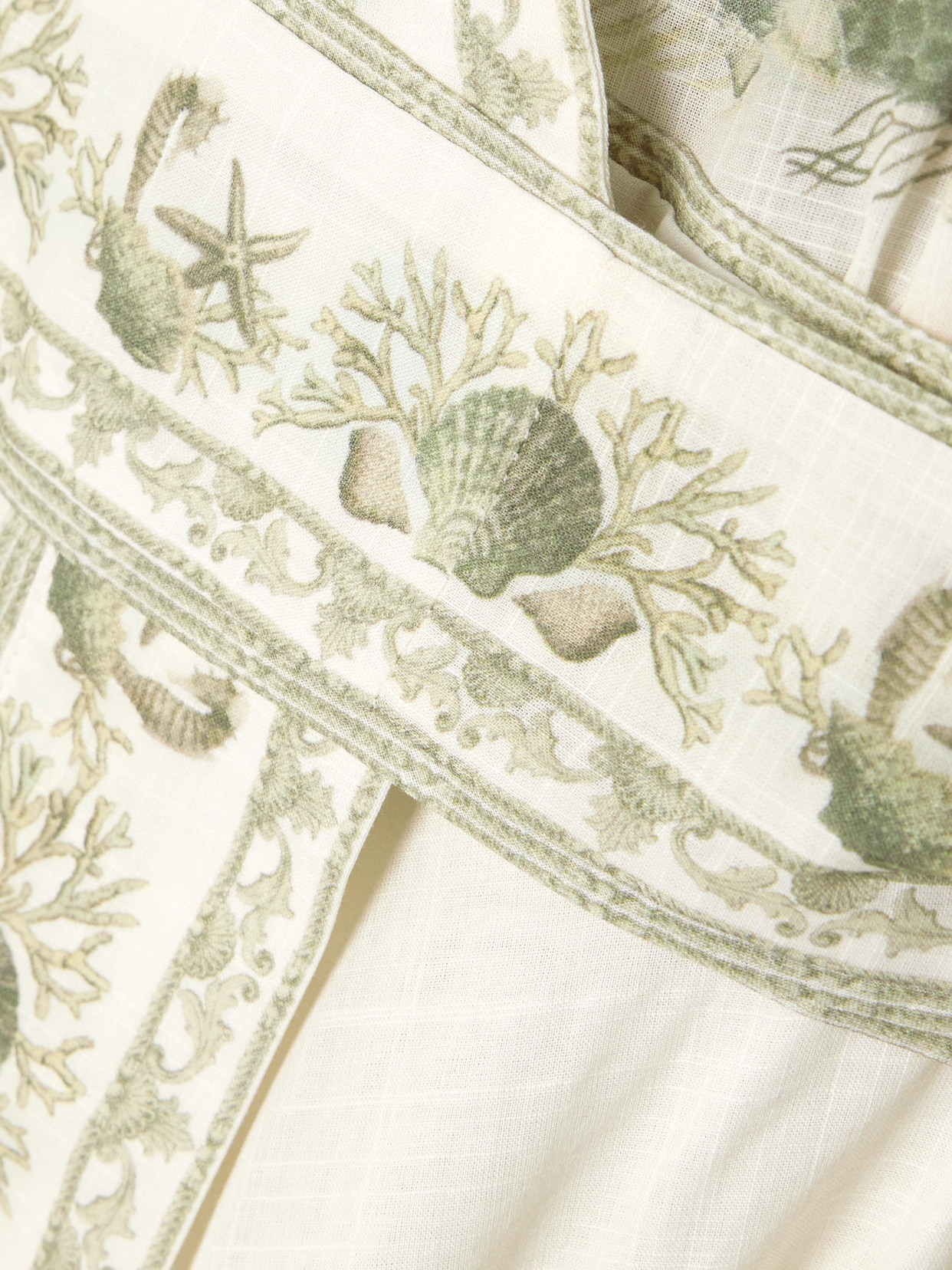 Zimmermann Wanderlust Belted Printed Cotton-voile Wrap Midi Dress In Neutral