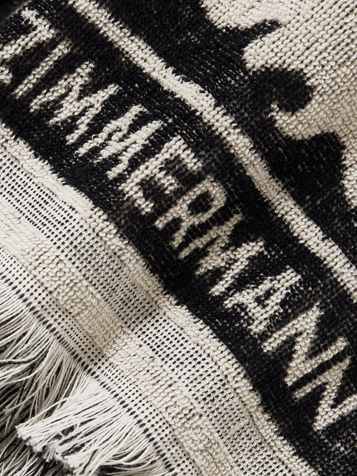 Zimmermann Wanderlust Hooded Fringed Cotton-terry Jacquard Robe In Black