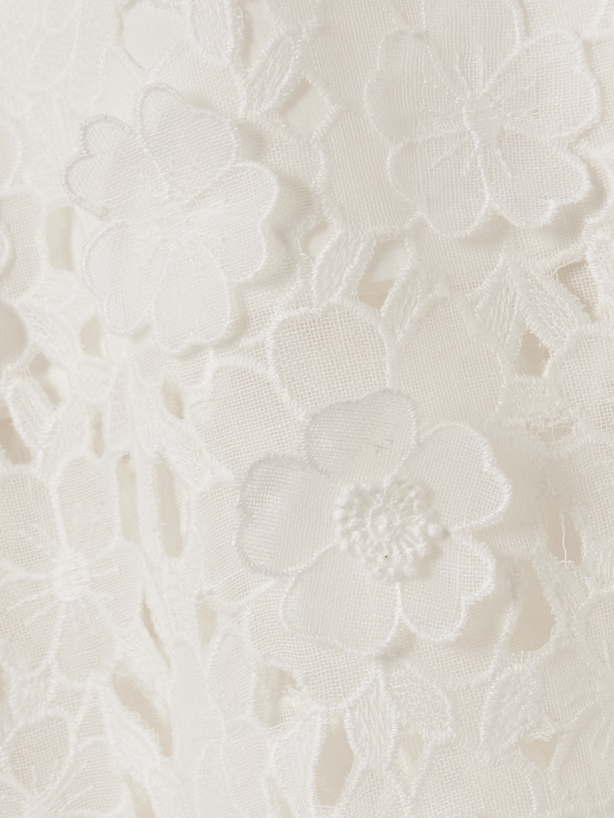 Zimmermann Patience Broderie Anglaise Cotton Midi Skirt In White