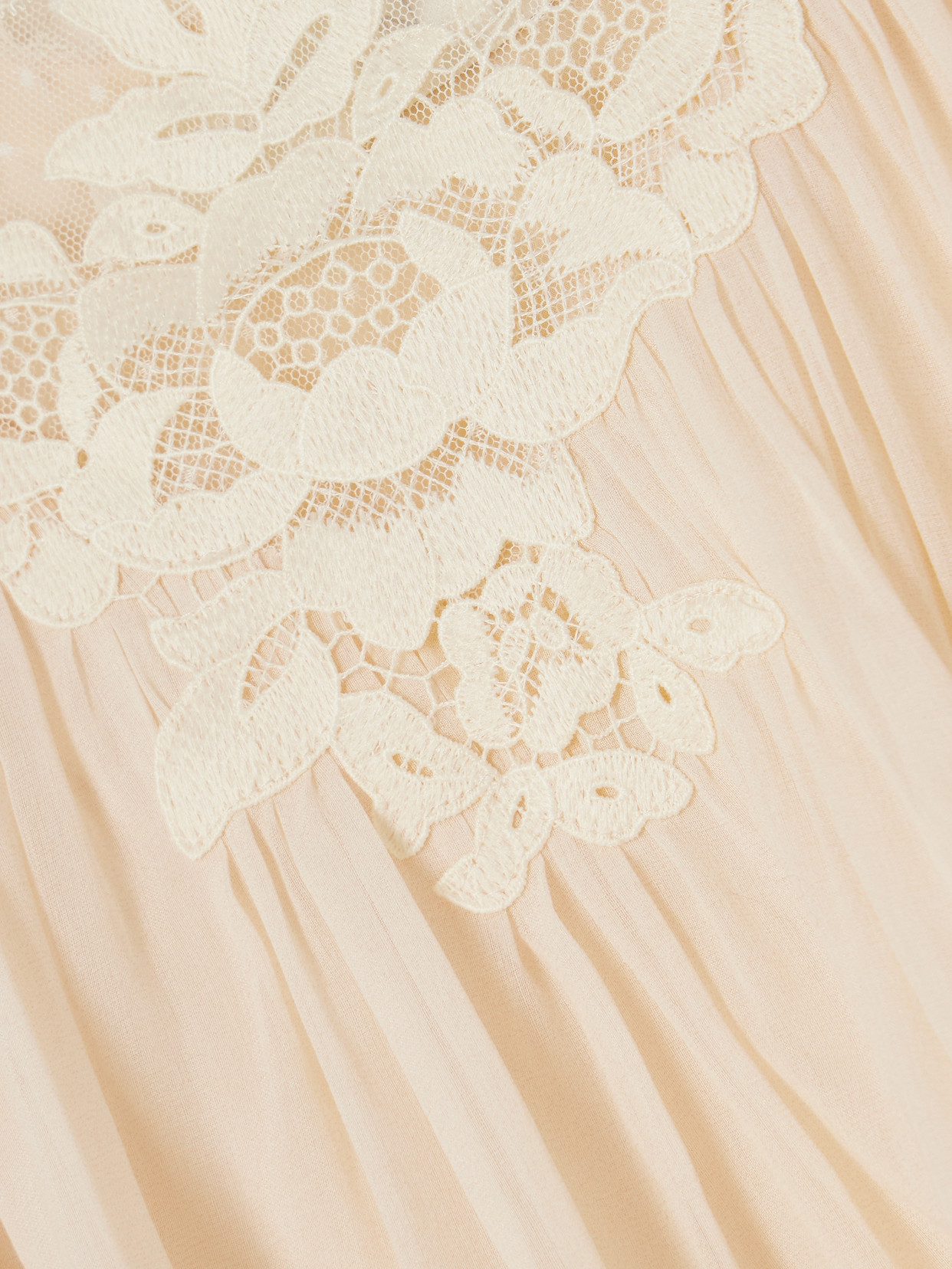 Zimmermann Awaken Cropped Lace-trimmed Cotton And Silk-blend Top In White