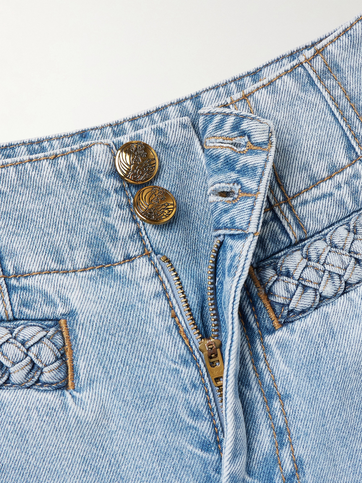 Zimmermann Wanderlust Cropped Wide-leg Jeans In Blue