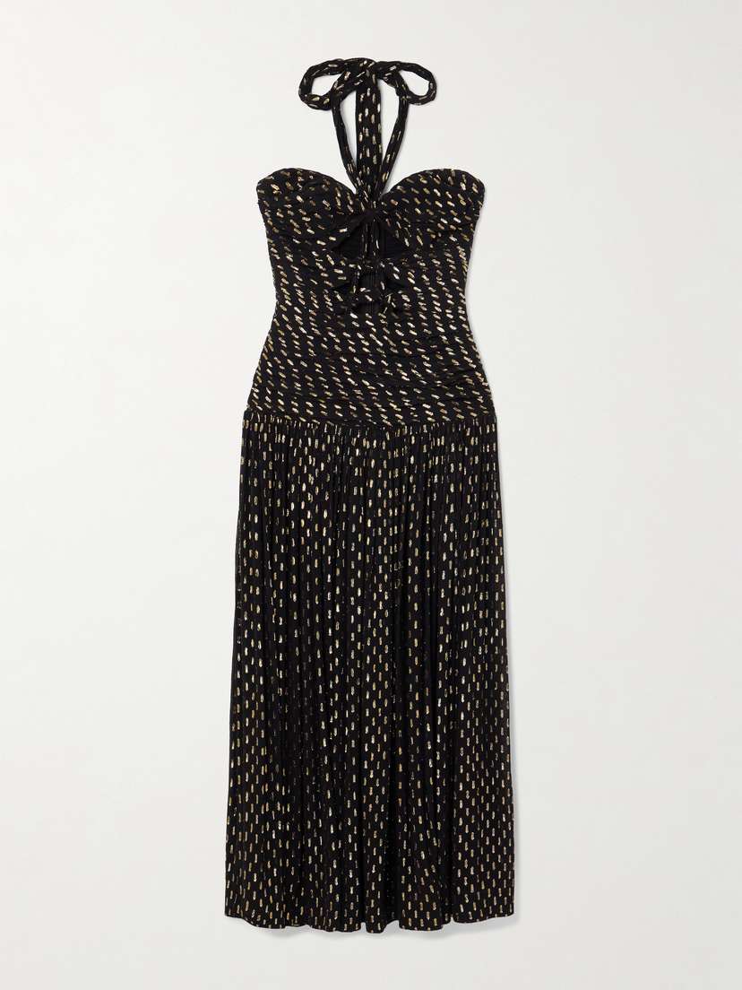 Zimmermann Daylight Cutout Fil Coupé-voile Halterneck Midi Dress